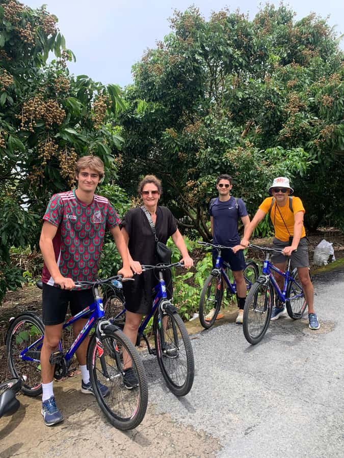HCM: Authentic Mekong Delta - Boat, TukTuk, Khot Cake Making - Coconut Island, village roads, and the tuk-tuk ride