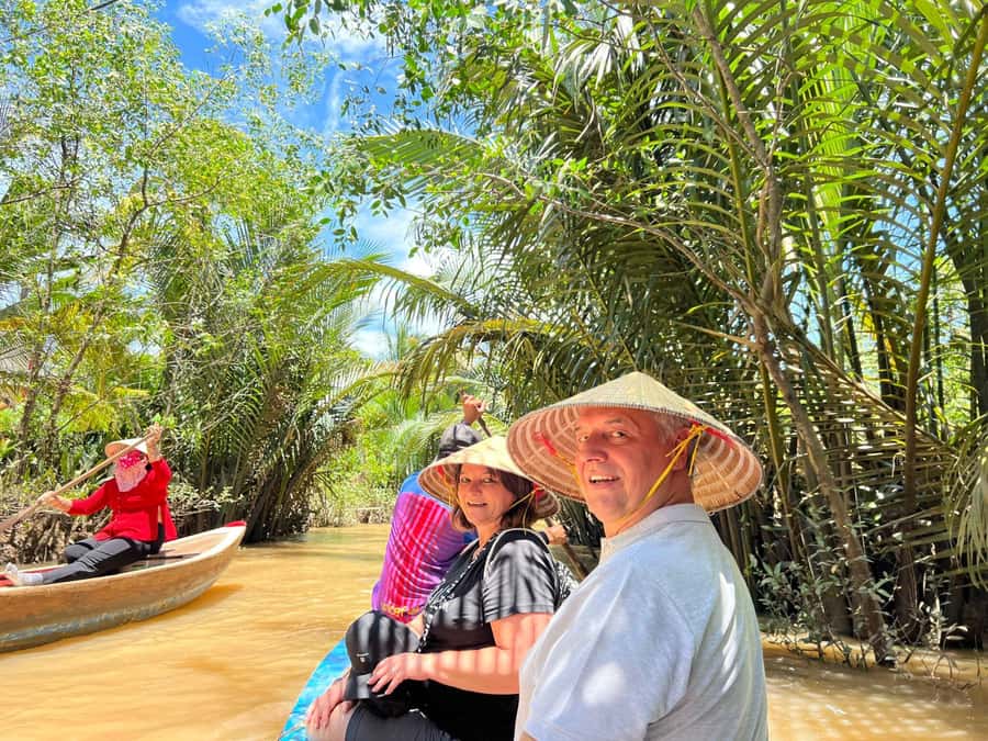 HCM: Authentic Mekong Delta - Boat, TukTuk, Khot Cake Making - Lunch, bicycles, and the quieter part of the day