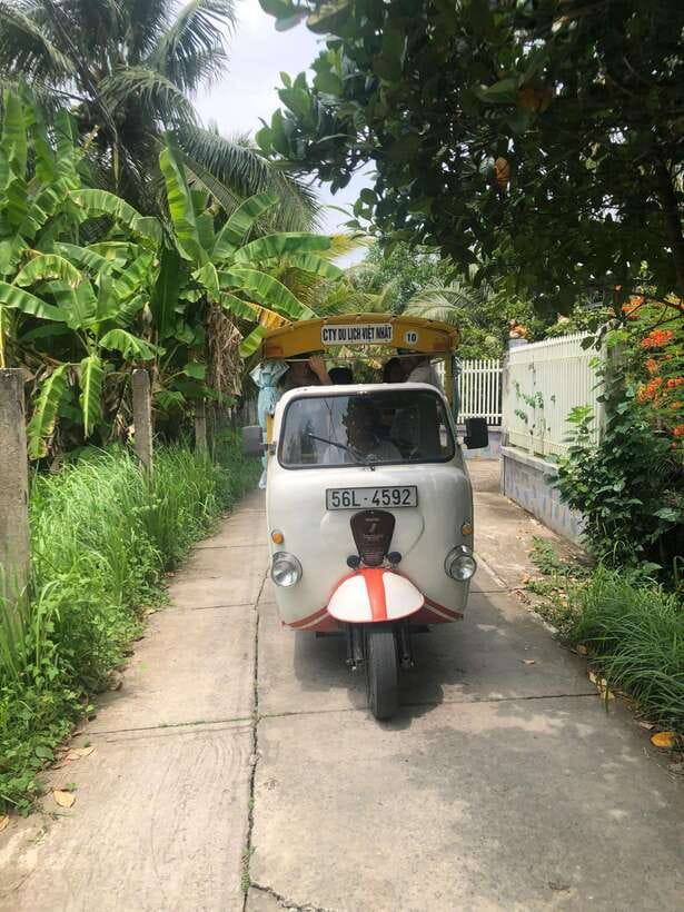 HCM: Mekong Delta Islands Boat & Tuk-Tuk Tour with Tastings - Cycling and tuk-tuk rides among coconut trees