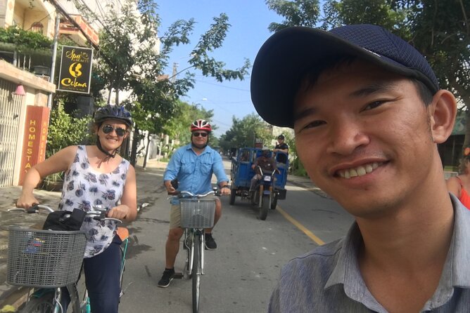 Hoi An countryside biking tour, water buffalo+ basket boat ride - Meeting fishermen in Cam Thanh