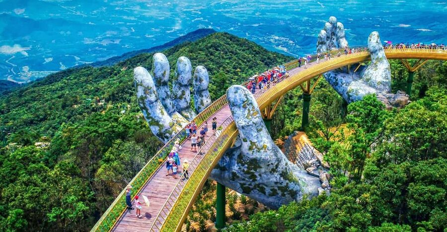 Hoi An/Da Nang : Golden Bridge , Marble Mt & Lady Buddha - Marble Mountains, pagodas, and Am Phu Cave