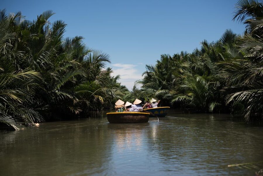 Hoi An/Da Nang: Vegetarian Cooking Class & Basket Boat Ride - From hotel pickup to Cam Thanh Coconut Village