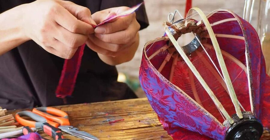 Hoi An: Old Town Lantern-Making Workshop - Choosing fabric, color, and design