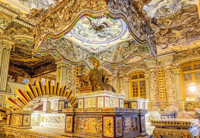 Hue: Hue Royal Tombs Tour Visit 3 Best Tombs & Pagoda - Khai Dinh Tomb: a dramatic change in style