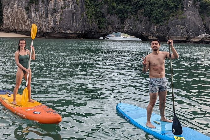 Lan Ha Bay day tour from Cat Ba, Hanoi - Serenity Boutique Cruise - Swimming, snorkeling, and jumping at Ba Trai Dao