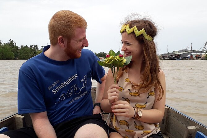 Largest Floating Market, Wild Small Canal System & Organic cocoa - Seeing rice noodles made the traditional way