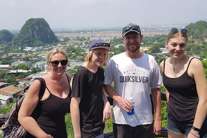 MARBLE MOUNTAIN-AM PHU Cave & HOI AN -Colourful Lantern Boat Ride - Marble Mountains: pagodas, caves, and a high viewpoint