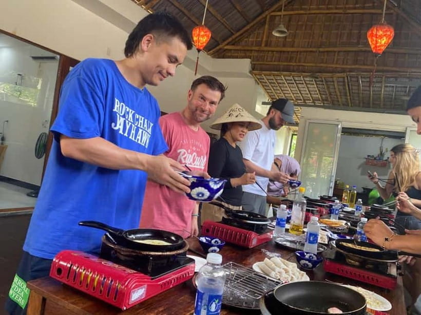 Market Tour, Basket Boat Ride & Cooking Class by Hangcoconut - Four Vietnamese dishes, with plenty to eat