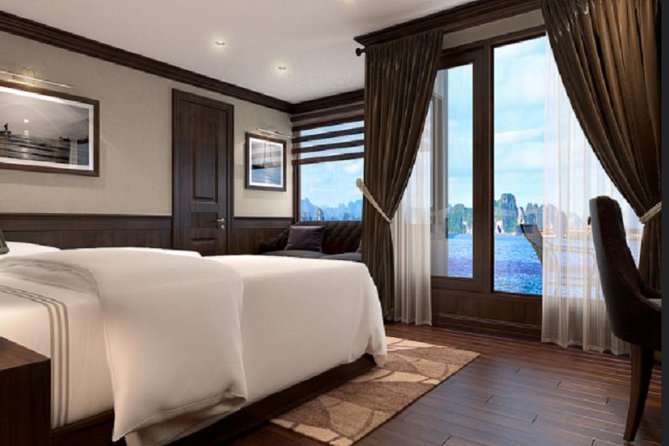 Mon Cheri Cruise Ha Long Bay Lan Ha Bay 2 days 1 night depart from Ha Noi - Lunch With the Limestone Islands Ahead