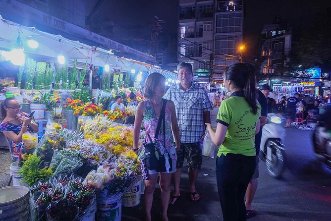 Morning Saigon Unseen+Street Food Tour with Ao Dai Riders Option - Ho Thi Ky Flower Market before the heat builds