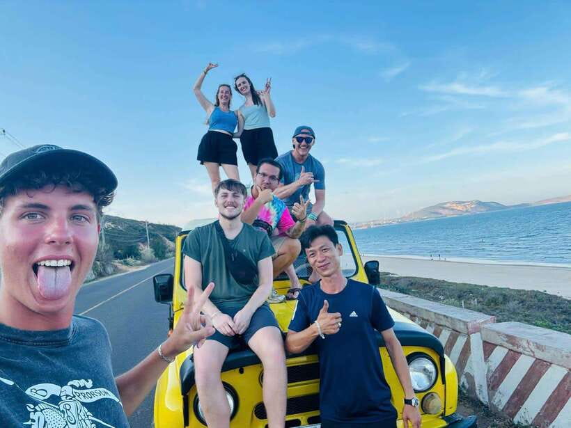 Mui Ne Group tour: Sunrise or Sunset Sand Dunes By Jeep - Reaching the White Sand Dunes by shared jeep