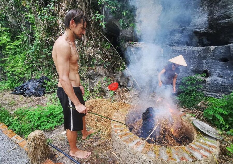 Ninh Binh cooking class at Buffalo Cave - Buffalo Cave, water, and farm activities