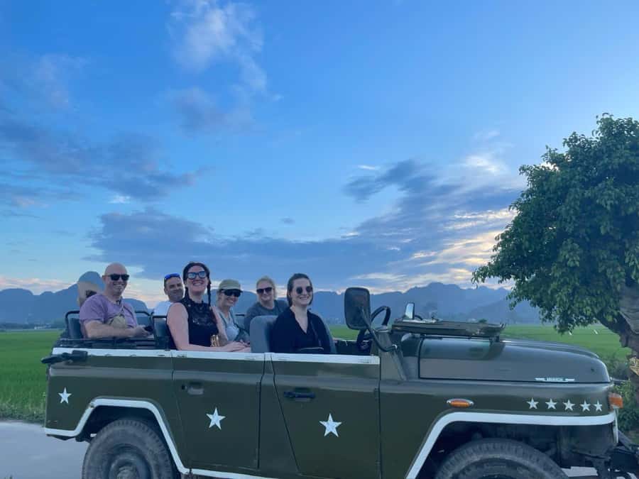 Ninh Binh Jeep Tour: Trang An Boat Ride, Bich Dong, Mua Cave - The vintage Jeep ride through Ninh Binh villages