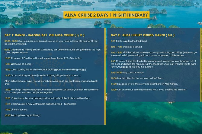 Overnight Luxury 5 Star Alisa Cruise with Meals, Kayak or Bamboo Boat - Limestone islands and the choice between kayaking and pearls