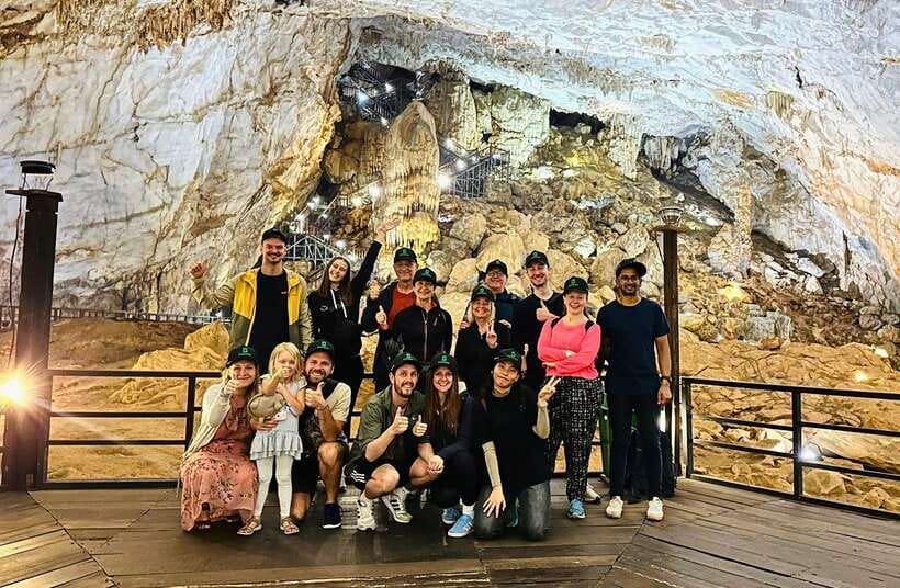 Phong Nha Cave & Paradise Cave: Guided Tour Boat & Explore - Phong Nha Cave arrives by dragon boat