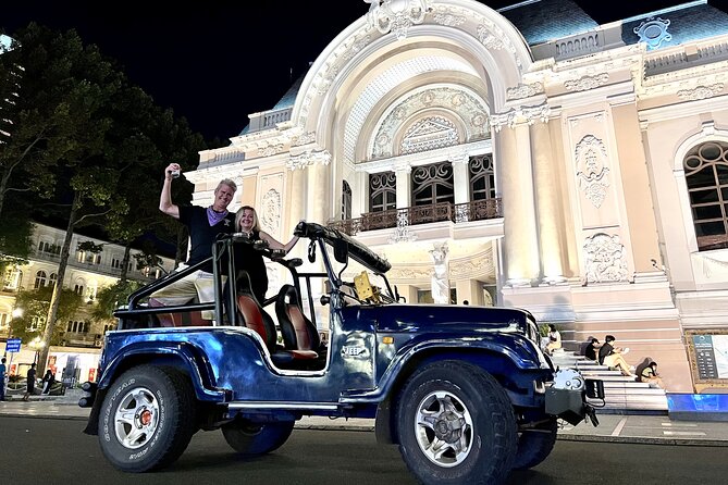 Private Jeep City Tour Saigon by Night and Skybar Drink - AIR Saigon and the 45-minute rooftop pause