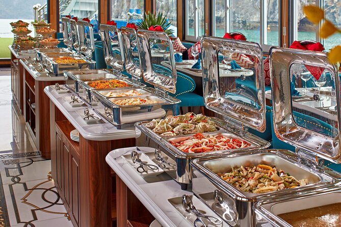 Sea Lion Luxury 5-Star Halong Day Cruise,Buffet Lunch,Shuttle Bus - Buffet lunch and the sunset snack party