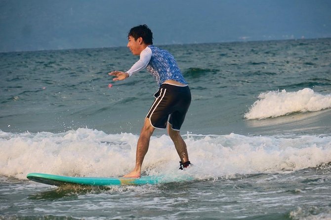 Surf Lessons - My Khe Beach keeps the first lesson approachable