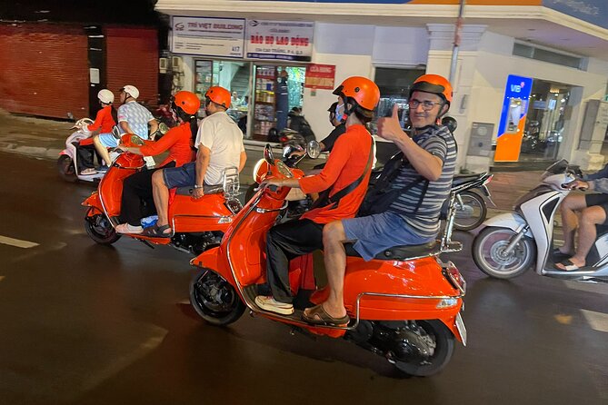 Vespa Female Ao Dai riders Night Street Food + See Train Street - What the $68 price really covers